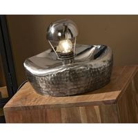 lampara sobremesa levy plata vieja 24 cms 30dx24 cms