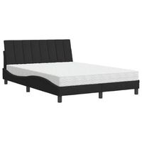 cama matrimonial  cama para adultos  cama con colchon terciopelo negro 140x190 cm