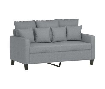 Vidaxl sofá de 2 plazas de tela gris claro 120 cm