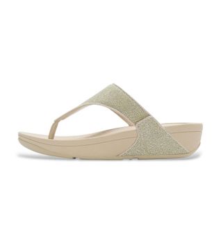 Fitflop para mujer. A4Z-675 Sandalias Lulu Shimmerglitz Toe-Post dorado (41), 1 a 3cm, Ninguno, Casual