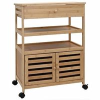 carrito de cocina con ruedas natural 595 x 36 x 82 cm bambu vidaxl