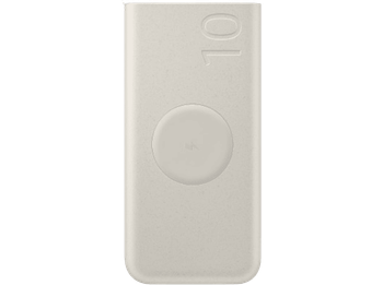 Powerbank - Samsung EB-U2510XUEGEU, Batería externa, 10000 mAh, USB Tipo C, 2 puertos, Carga rápida Beige
