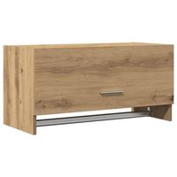 armario de madera de ingenieria roble artesanal 70x325x35 cm vidaxl