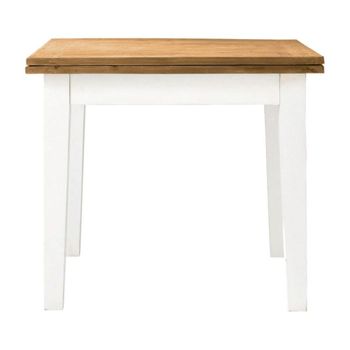Mesa de comedor extensible de madera reciclada de 90 a 180 cm