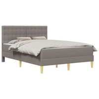 estructura de cama con colchon topo 120 x 190 cm tela vidaxl