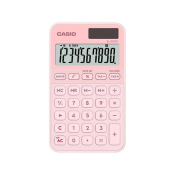 Calculadora Casio SL-310YC Rosa Claro 10 Dígitos Solar y Batería con Funda