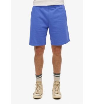 Superdry para hombre. M7110427A Pantalón corto de punto con logotipo Essential azul (S), Casual, Algodón