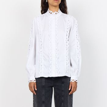 Leveté Room Isla Cotton-Blend Poplin Shirt - XL / 42