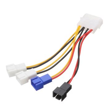 Cable adaptador de alimentación de ventilador de refrigeración de CPU de 10 cm largo y 4 pines IDE a 5V 12V 3 pines para