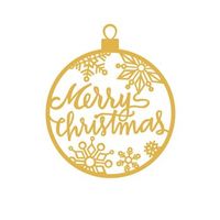 decoracion pared de metal xmasgold-30 oro 66x63 cm