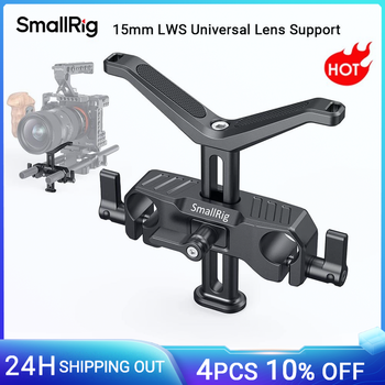 SmallRig soporte de lente Universal LWS de 15mm, abrazadera de varilla de 15mm para lente de cámara, soporte en forma de Y con ajuste de 53,5mm-2681