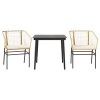 juego de comedor jardin 3 uds cojines ratan sintetico marron cfw475041