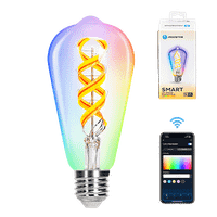 wifi wb bombilla inteligente st64 e27 49w rgbw