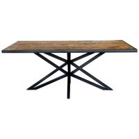 mesa de comedor rectangular de madera marron 180x100x76h cm