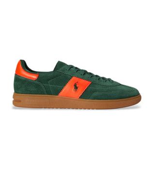 Polo Ralph Lauren para hombre. 809P07172002 Zapatillas de Piel Bedford verde (45), Plano, Cordones, Casual