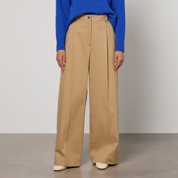 Weekend Max Mara Nebbie Cotton-Gabardine Trousers - UK 12