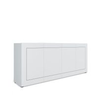 aparador 4 puertas 200x40x835 cm efecto madeira blanco