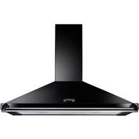 rangemaster clahdc100bc classic chimney cooker hood - black  chrome black