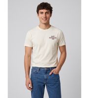 gant para hombre 2003459 camiseta grafica blanco crema s casual algodon manga corta