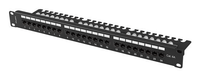 patch panel lanberg 24 puertos 1u 19 cat6a utp con organizador cables negro