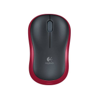 Logitech M185 ratón inalámbrico rojo