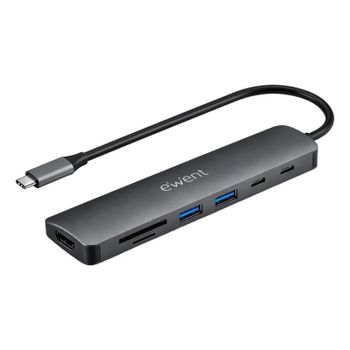 Dock Multipuerto USB-C 7 en 1 Ewent EW1152 HDMI 4K 60Hz 100W PD
