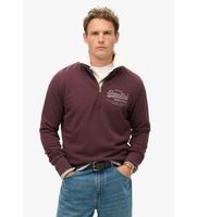 superdry para hombre m2013797a chaqueta con grafico y media cremallera clasicaburdeos l casual algodon