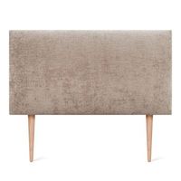 dhome cabecero de lana natural 105x115cm con patas camas 105 - marron claro