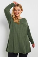 yours curve green ribbed swing top mujer curvy y tallas grandes yours