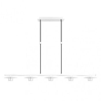 Lampara ciudad del cabo 5l 30w 4000k blanco/plata regx104x15 cm 2400 lm