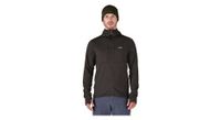 sudadera con capucha patagonia r1 thermal full zip negro  hombre