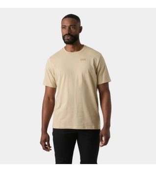 Helly Hansen para hombre. 54599 Camiseta Core Graphic T 2.0 beige (S), Casual, Algodón, Manga corta
