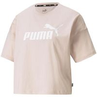 puma tops y camisetas essential cropped para mujer
