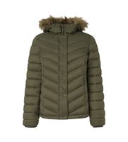 pepe jeans para mujer pl402480 plumifero babs short verde s casual nylon sostenible