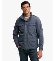 superdry para hombre m5012353a chaqueta cotton m65 azul lavado xl casual algodon