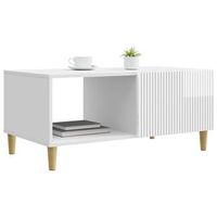 mesa de cafe  mesa de centro brillante 90 x 50 x 40 cm madera de ingenieria