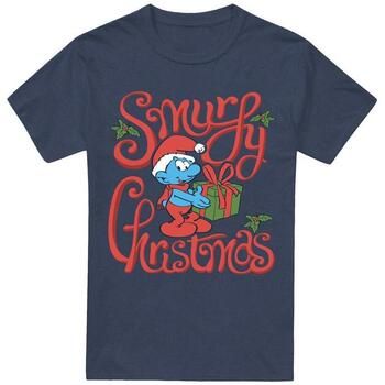 The Smurfs Camiseta Smurfy Christmas para mujer