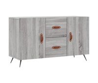 aparador - mueble de almacenamiento de madera de ingenieria gris sonoma 100x36x60 cm es3385