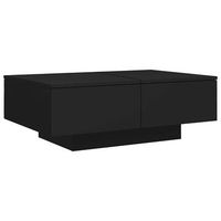 mesa de cafe - mesa de centro madera contrachapada negro 90x60x31 cm