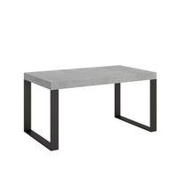 mesa extensible 90x160420 cm tecno premium estructura de cemento antracita