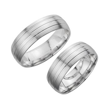Alianzas oro blanco ancho 6,5 mm