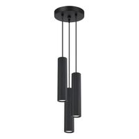 lampara colgante moto negro 3 luces