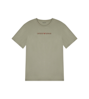 emporio armani para hombre em000377af19055 camiseta textured logobanda verde xl homewear algodon manga corta