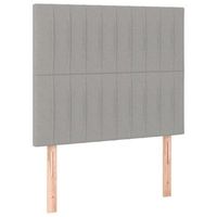 cabecero accesorio para dormir mueble de dormitorio en 2 partes 100 x 5 x 7888 cm tela gris claro tdl0206453