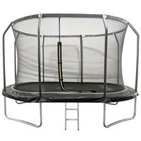 trampolin ovalado 366x244cm negro sydney  red y escalera