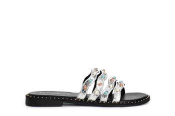 zapatilla multitiras con cabujón silver 36
