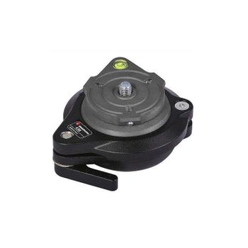 Base niveladora Manfrotto 438 aluminio nivel burbuja carga 15 kg