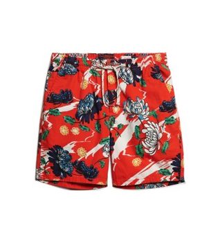 Superdry para hombre. M7110432A Pantalón corto Bermuda rojo (L), Casual, Algodón