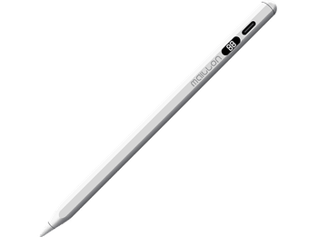 Stylus pen - Maillon Technologique MTSPENPRO01, 14h Autonomía, Conexión USB-C, Pantalla LCD indicador de Batería, Blanco