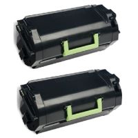 compatible multipack lexmark ms510dn printer toner cartridges 2 pack -50f2x00